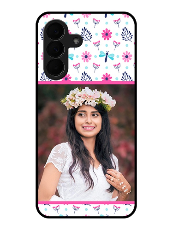 Custom Samsung Galaxy A37 5G Custom Glass Phone Case - Colorful Flower Design
