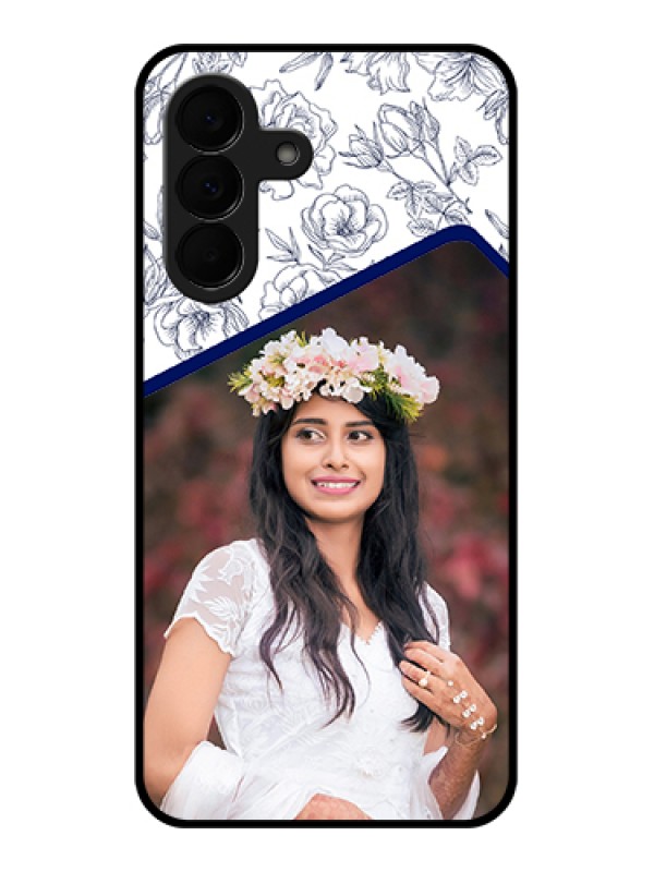 Custom Samsung Galaxy A37 5G Custom Glass Phone Case - Classy Floral Design