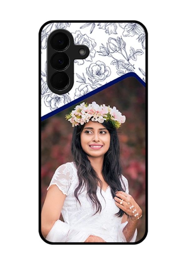 Samsung Galaxy A37 5G Custom Glass Phone Case - Classy Floral Design