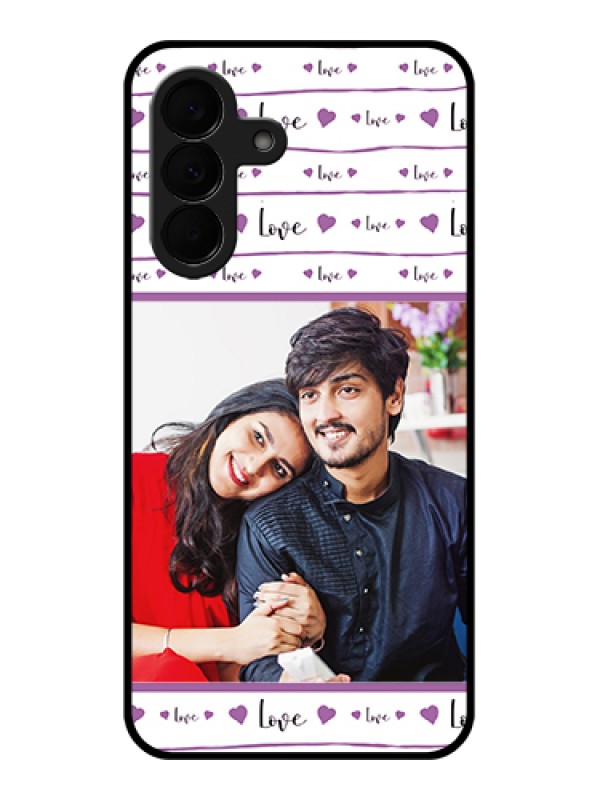 Custom Samsung Galaxy A37 5G Custom Glass Phone Case - Couples Heart Design