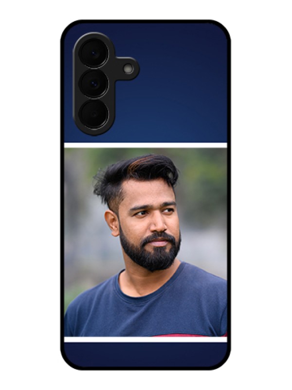 Custom Samsung Galaxy A37 5G Custom Glass Phone Case - Simple Royal Blue Design