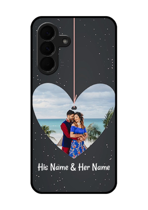 Samsung Galaxy A37 5G Custom Glass Phone Case - Hanging Heart Design