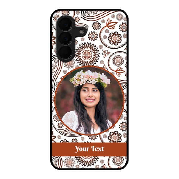 Samsung Galaxy A37 5G Custom Glass Phone Case - Abstract Flower Design