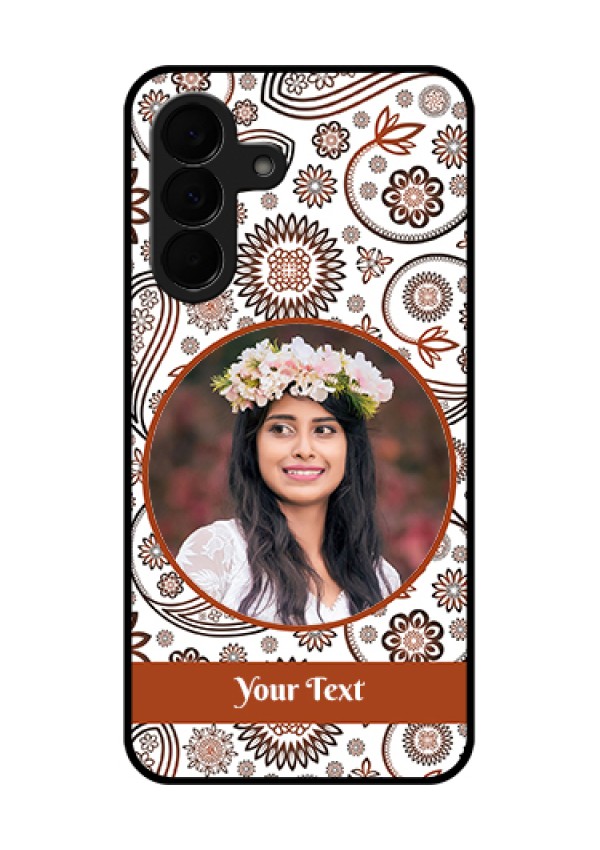 Samsung Galaxy A37 5G Custom Glass Phone Case - Abstract Flower Design