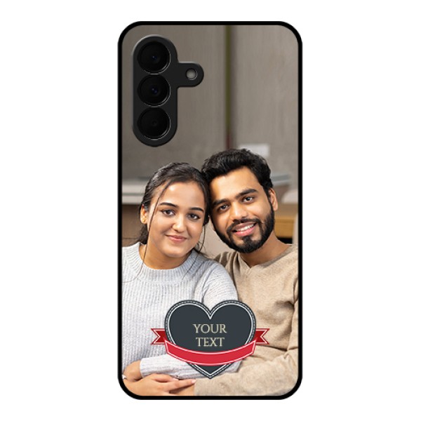 Samsung Galaxy A37 5G Custom Glass Phone Case - Just Married Couple Design Samsung Galaxy A37 5G Custom Glass Phone Case - Just Married Couple Design