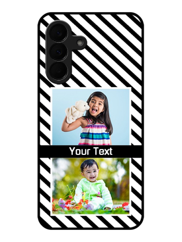 Custom Samsung Galaxy A37 5G Custom Glass Phone Case - Black And White Stripes Design