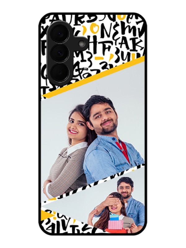 Custom Samsung Galaxy A37 5G Custom Glass Phone Case - Letters Pattern Design