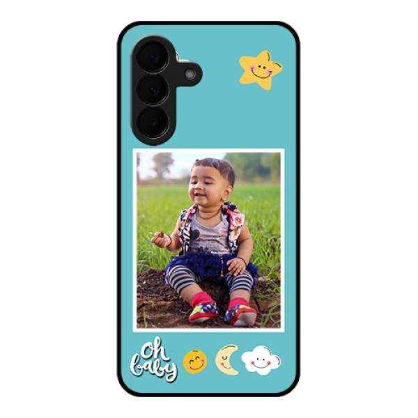 Samsung Galaxy A37 5G Custom Glass Phone Case - Smiley Kids Stars Design Samsung Galaxy A37 5G Custom Glass Phone Case - Smiley Kids Stars Design