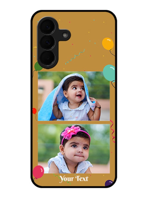 Custom Samsung Galaxy A37 5G Custom Glass Phone Case - Image Holder With Birthday Celebrations Design