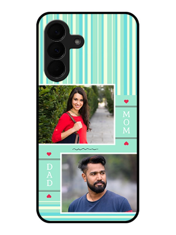 Custom Samsung Galaxy A37 5G Custom Glass Phone Case - Mom & Dad Pic Design
