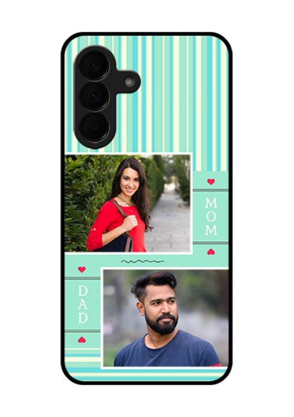 Samsung Galaxy A37 5G Custom Glass Phone Case - Mom & Dad Pic Design