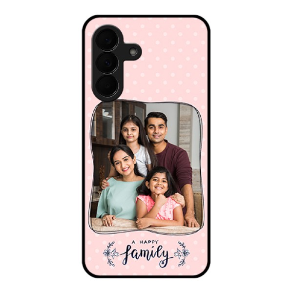 Samsung Galaxy A37 5G Custom Glass Phone Case - Family With Dots Design Samsung Galaxy A37 5G Custom Glass Phone Case - Family With Dots Design