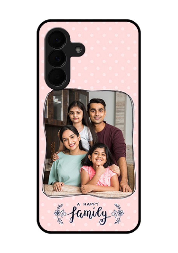 Samsung Galaxy A37 5G Custom Glass Phone Case - Family With Dots Design