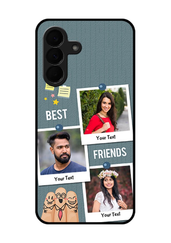 Samsung Galaxy A37 5G Custom Glass Phone Case - Sticky Frames And Friendship Design