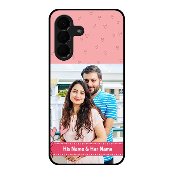 Samsung Galaxy A37 5G Custom Glass Phone Case - Love Design Peach Color Samsung Galaxy A37 5G Custom Glass Phone Case - Love Design Peach Color