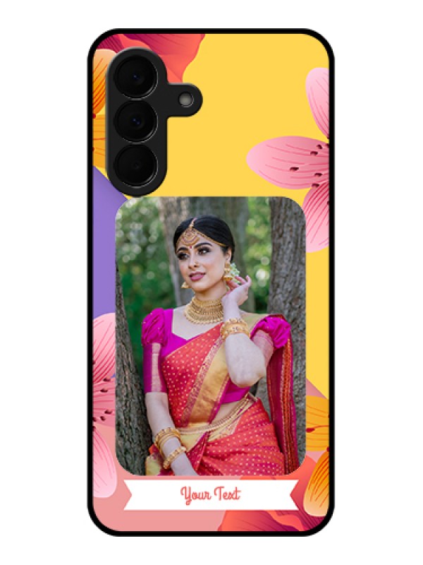 Custom Samsung Galaxy A37 5G Custom Glass Phone Case - 3 Image With Vintage Floral Design