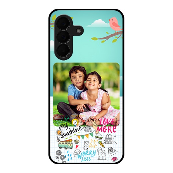 Samsung Galaxy A37 5G Custom Glass Phone Case - Doodle Love Design