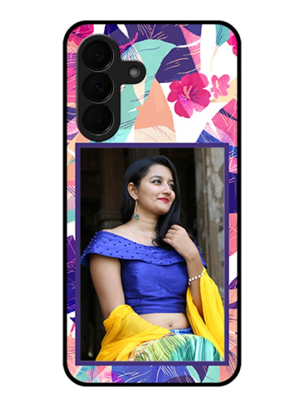 Custom Samsung Galaxy A37 5G Custom Glass Phone Case - Abstract Floral Design