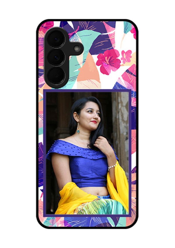 Samsung Galaxy A37 5G Custom Glass Phone Case - Abstract Floral Design