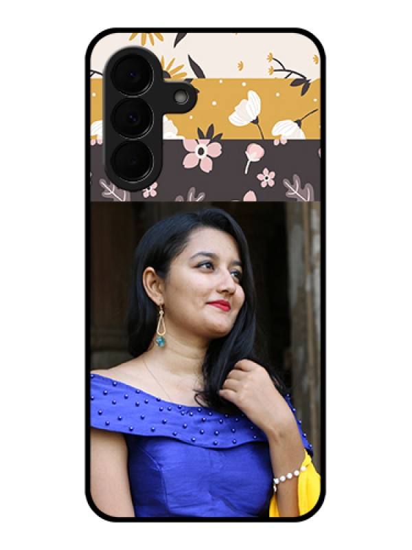 Custom Samsung Galaxy A37 5G Custom Glass Phone Case - Stylish Floral Design