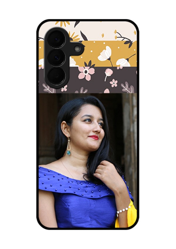 Samsung Galaxy A37 5G Custom Glass Phone Case - Stylish Floral Design