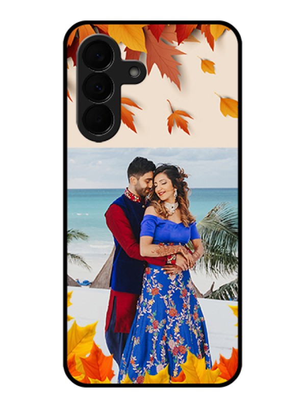 Custom Samsung Galaxy A37 5G Custom Glass Phone Case - Autumn Maple Leaves Design