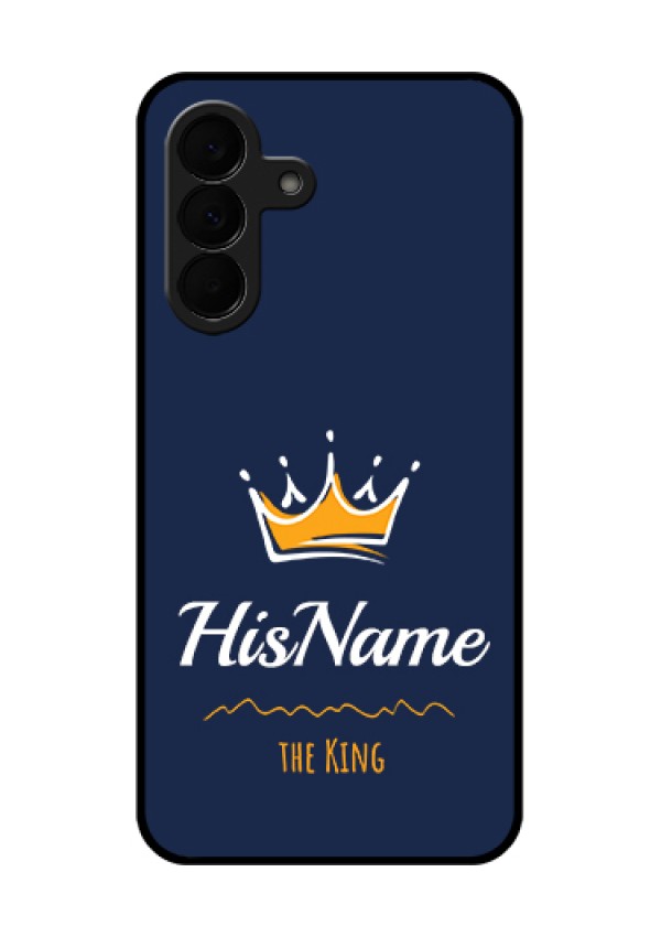 Samsung Galaxy A37 5G Custom Glass Phone Case - King With Name Design