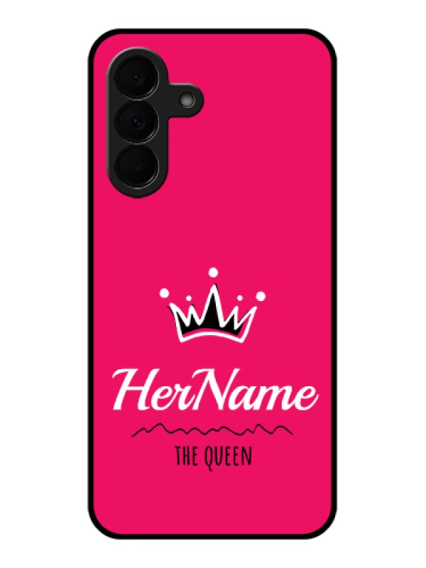 Custom Samsung Galaxy A37 5G Custom Glass Phone Case - Queen With Name Design