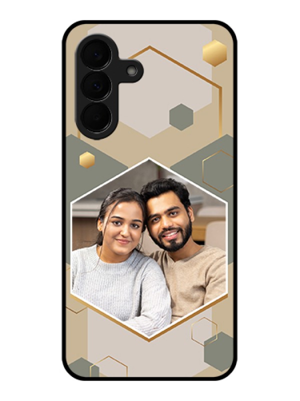 Custom Samsung Galaxy A37 5G Custom Glass Phone Case - Stylish Hexagon Pattern Design