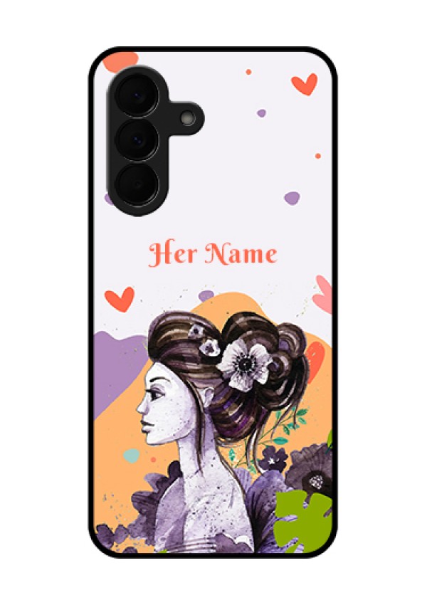 Samsung Galaxy A37 5G Custom Glass Phone Case - Woman And Nature Design