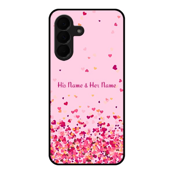 Samsung Galaxy A37 5G Custom Glass Phone Case - Floating Hearts Design Samsung Galaxy A37 5G Custom Glass Phone Case - Floating Hearts Design