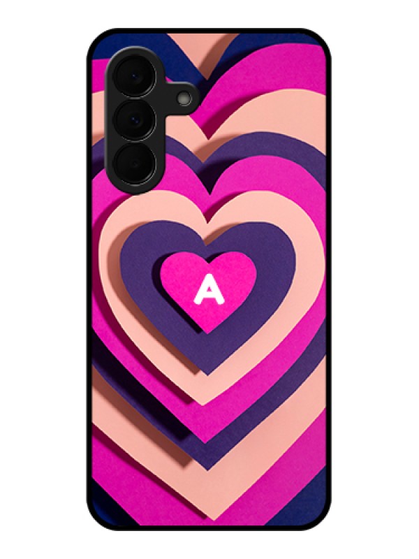 Custom Samsung Galaxy A37 5G Custom Glass Phone Case - Cute Heart Pattern Design