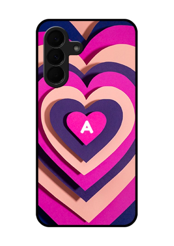 Samsung Galaxy A37 5G Custom Glass Phone Case - Cute Heart Pattern Design