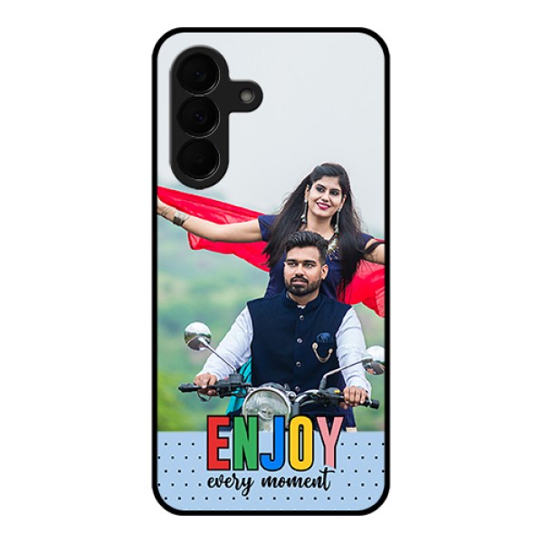 Samsung Galaxy A37 5G Custom Glass Phone Case - Enjoy Every Moment Design Samsung Galaxy A37 5G Custom Glass Phone Case - Enjoy Every Moment Design