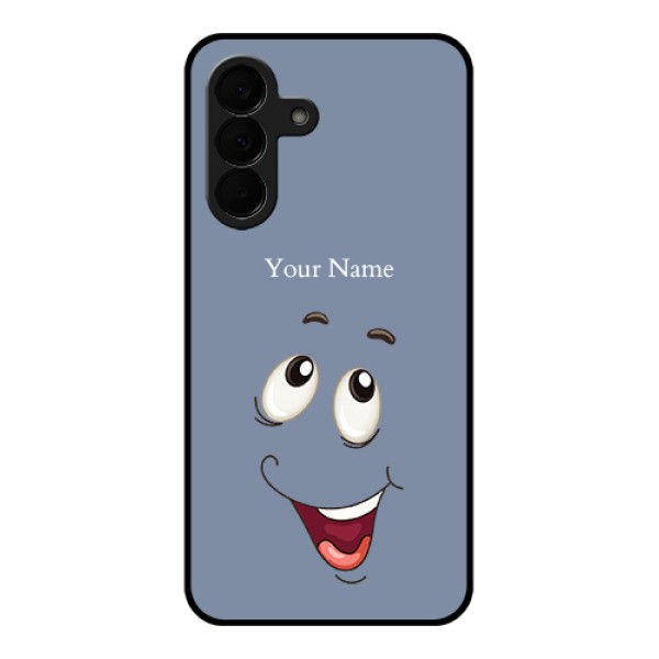 Samsung Galaxy A37 5G Custom Glass Phone Case - Laughing Cartoon Face Design