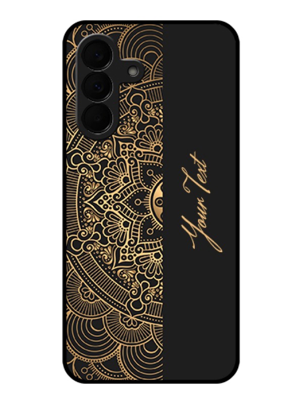 Custom Samsung Galaxy A37 5G Custom Glass Phone Case - Mandala Art With Custom Text Design