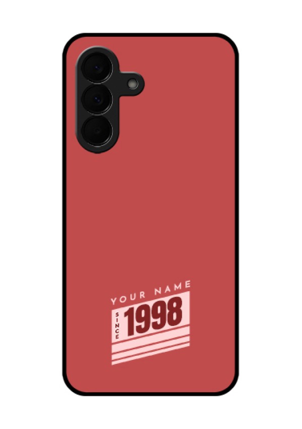 Samsung Galaxy A37 5G Custom Glass Phone Case - Red Custom Year Of Birth Design