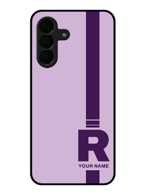 Custom Samsung Galaxy A37 5G Custom Glass Phone Case - Simple Dual Tone Stripe With Name Design