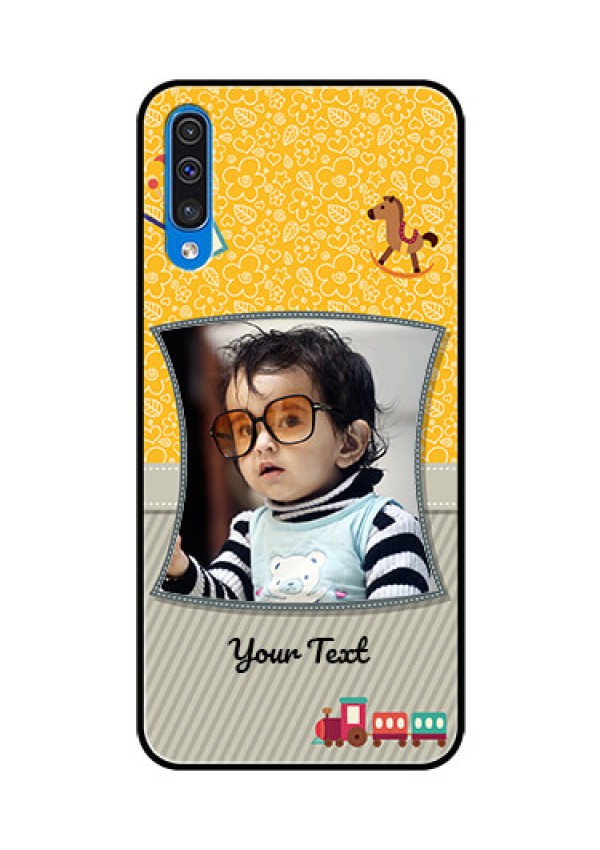 Samsung Galaxy A50 Personalized Glass Phone Case  - Baby Picture Upload Design