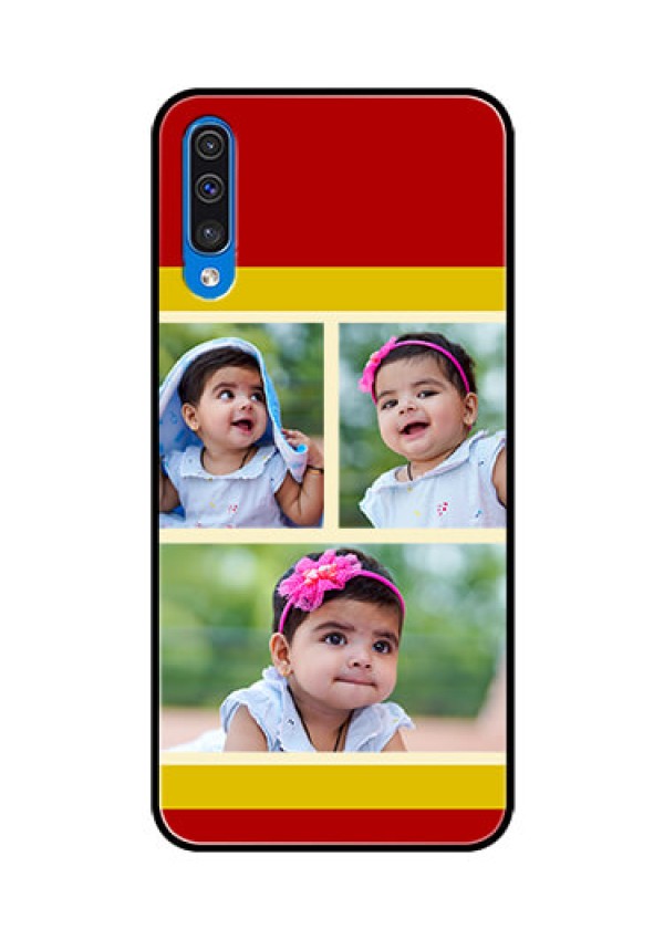 Samsung Galaxy A50 Custom Glass Mobile Case  - Multiple Pic Upload Design