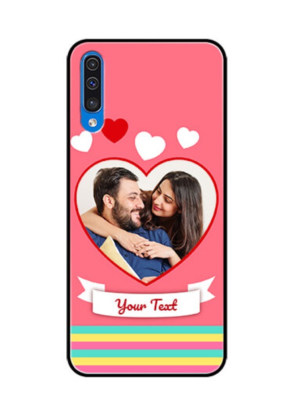 Samsung Galaxy A50 Photo Printing on Glass Case  - Love Doodle Design