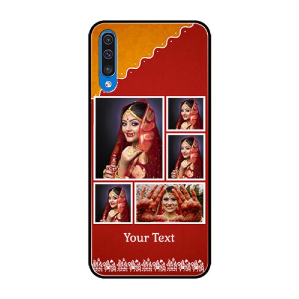 Samsung Galaxy A50 Personalized Glass Phone Case - Wedding Pic Upload Design Samsung Galaxy A50 Personalized Glass Phone Case - Wedding Pic Upload Design
