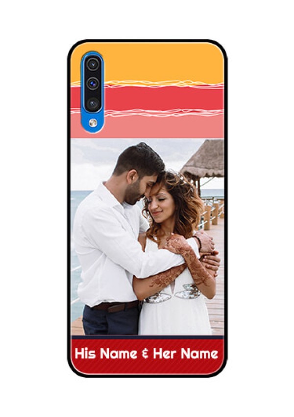 Samsung Galaxy A50 Custom Glass Mobile Case  - Colorful Case Design