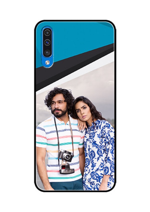 Samsung Galaxy A50 Photo Printing on Glass Case  - Simple Pattern Photo Upload Design