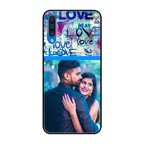 Samsung Galaxy A50 Custom Glass Mobile Case  - Colorful Love Design