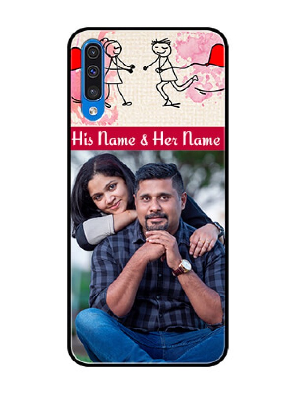 Custom Samsung Galaxy A50 Photo Printing on Glass Case  - You and Me Case Design