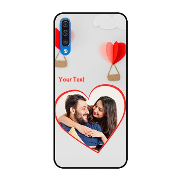 Samsung Galaxy A50 Custom Glass Mobile Case  - Parachute Love Design
