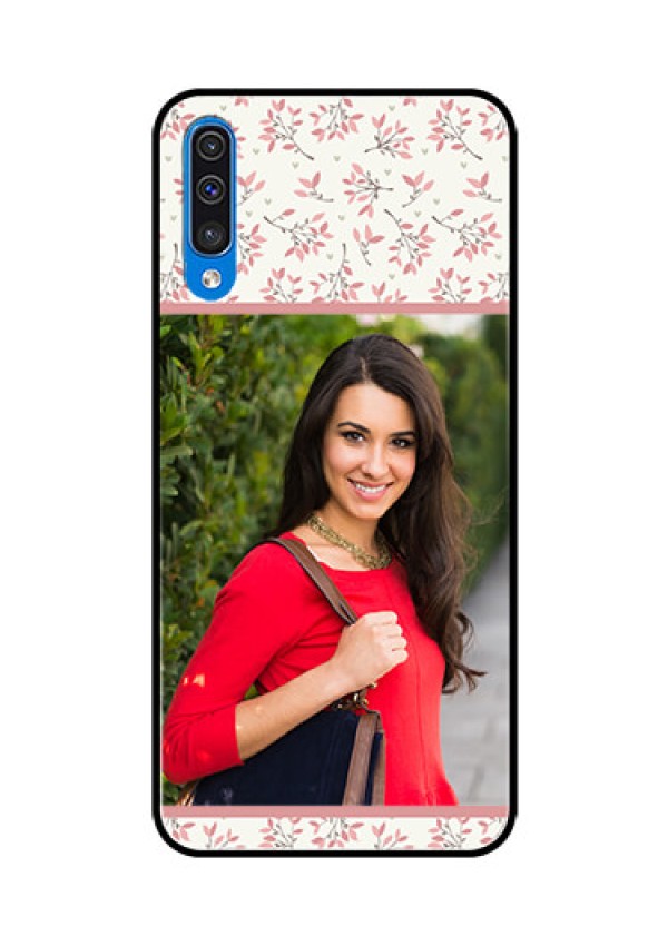 Samsung Galaxy A50 Custom Glass Phone Case  - Premium Floral Design