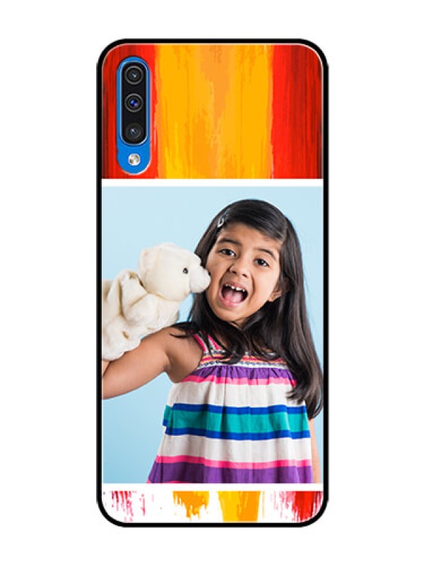 Custom Samsung Galaxy A50 Personalized Glass Phone Case  - Multi Color Design