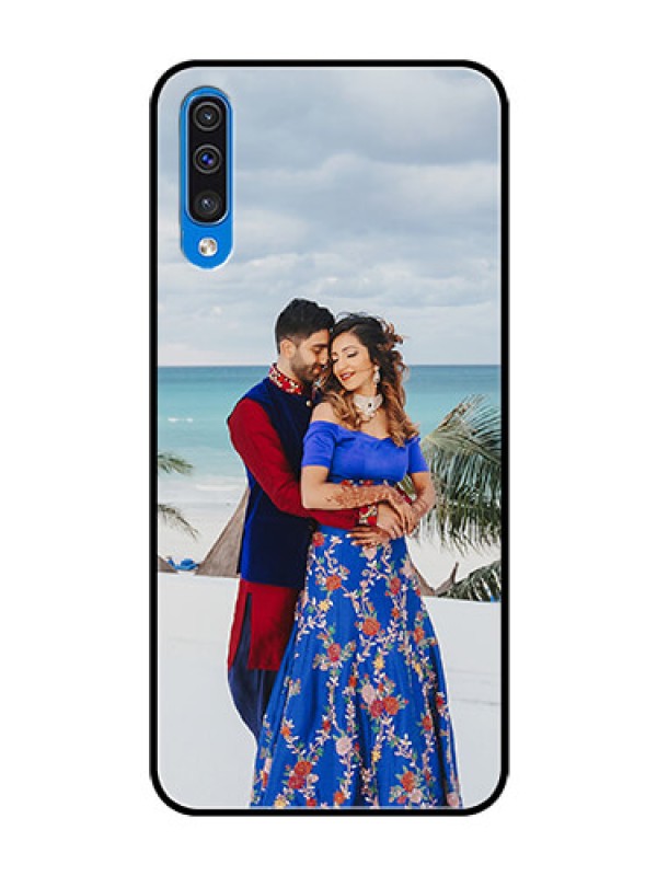 Custom Samsung Galaxy A50 Photo Printing on Glass Case  - Upload Full Picture Design